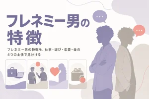 フレネミー男の特徴と、男性同士に出やすい行動サインを土俵別に整理する記事のアイキャッチ