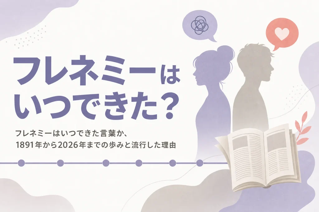 フレネミーという言葉がいつできたのか、歴史と流行語になった経緯を年表で解説する記事のアイキャッチ